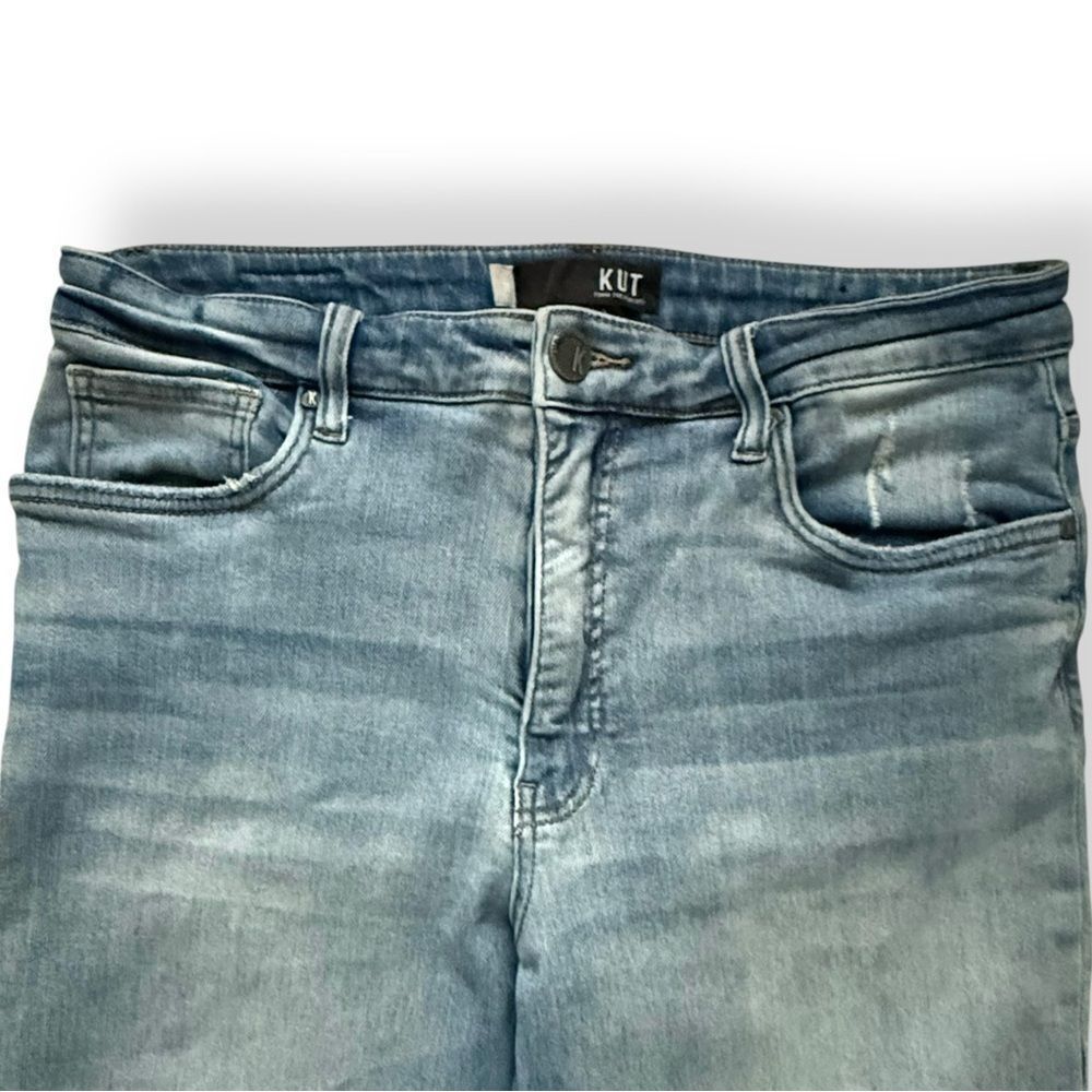 KUT Distressed Women's Ankle Jeans Raw Hem #147555 Size 10 - Picture 8 of 13